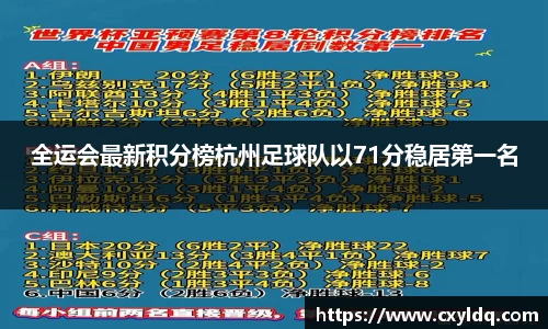 全运会最新积分榜杭州足球队以71分稳居第一名